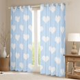 thumbnail image 2 of Homewish Boys Girls Blue Love Heart Curtains Pack of 2 (42x84 Each),Dreamy Princess Curtains Blackout,Happy Valentine's Day Bedroom Curtains,Lightweight Room Decor, 2 of 6
