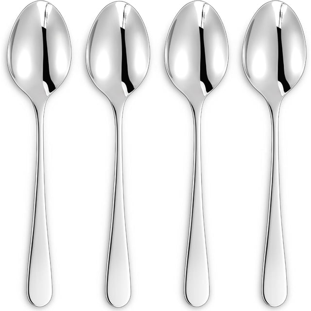 Juego de 4 cucharas Louise, acero inoxidable 18/10, acabado de espejo, apto para lavaplatos