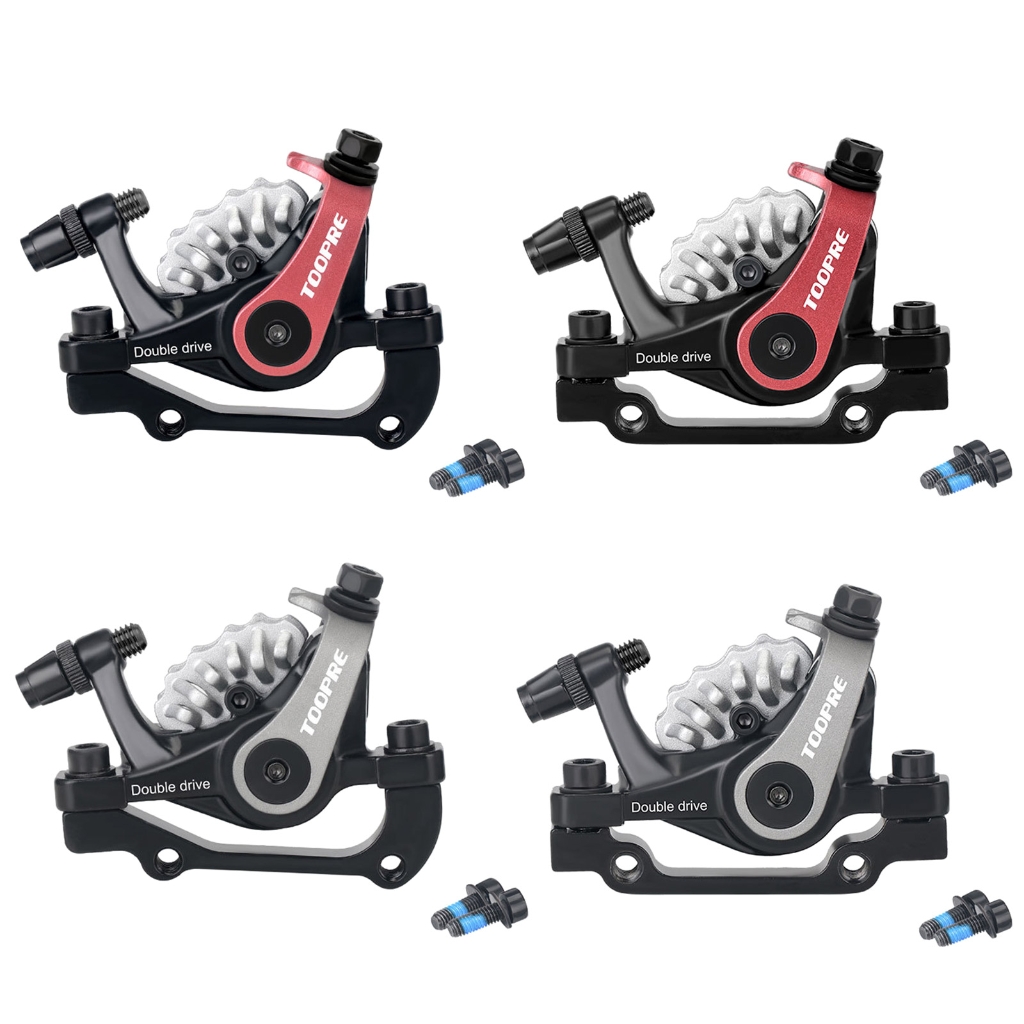 AOOOWER Bicycles Mechanical Disc Brake Heat Dissipation Aluminum Alloy Double Piston Caliper Electric Bicycles Bilateral Brakes