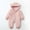 Pink, variant on Soft Warm Kids Girl Blue Plush Romper - Bear Ear Hooded Full Zip Onesie for 0-12 Months, Skin-Friendly Winter Fall Outfit,Size 9 Months