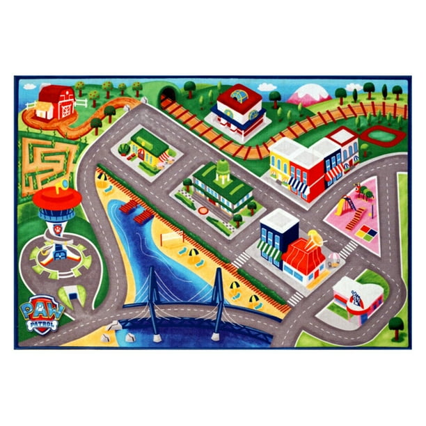 rekenmachine regisseur Walging Nickelodeon Paw Patrol HD Road Rug, 4'6"x6'6", Multi-color - Walmart.com