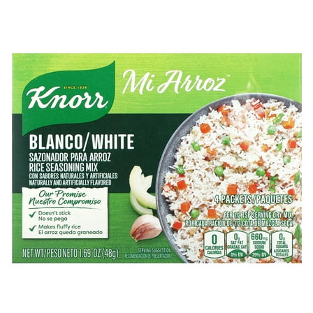 Knorr Mi Arroz, Rice Seasoning Mix, White, 4 Packets, 1.69 oz (48 g)