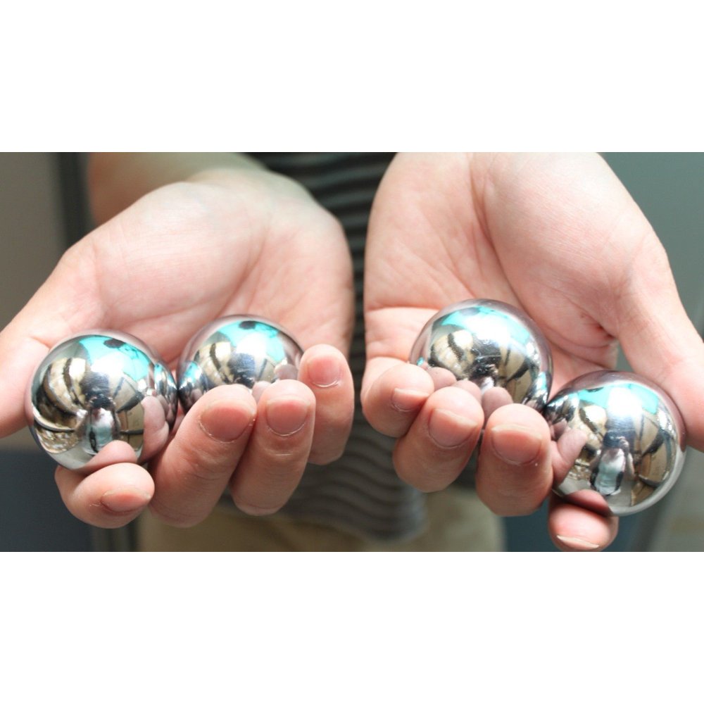 xxxxx Set of (4) Heavier Iron Ball with Chime , Stress Relief Hand