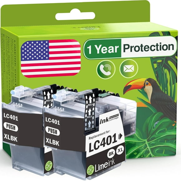 czcpp-Compatible Ink Cartridges Replacement for Brother LC401xl Ink Cartridges for Brother Printer LC401 MFC J1010dw LC 401 401xl bk Black LC401bk 2BK