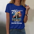 thumbnail image 2 of enyan Women T Shirt US 250th Anniversary 250 Years Freedoms 1776-2026 tee Graphic Vintage,Blue,XL, 2 of 7