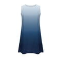 thumbnail image 5 of ClodeEU Women's Summer Pleated Round Neck Cute Swing Sleeveless Dress, Floral Print Tank Loose Sundress with Pocket Dark Blue,Womens Plus L, 5 of 6