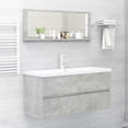 thumbnail image 3 of vidaXL Bathroom Mirror Concrete Grey 100x10.5x37 cm Engineered Wood, 3 of 4