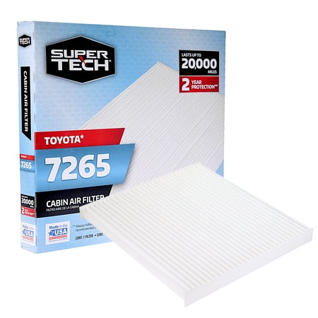 SuperTech Cabin Air Filter 7265 Replacement Air/Dust Filter for Toyota Fits select: 2002-2008 TOYOTA COROLLA 2003-2008 TOYOTA COROLLA MATRIX