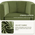 thumbnail image 6 of Alden Design Upholstered Barrel Accent Chair for Livingroom, Olive Green Velvet, 6 of 11