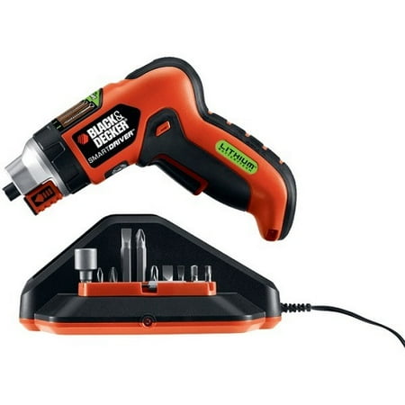 Volt Compact Lithium Ion Driver - Black & Decker BDKLI4000M 3.6-Volt SmartSelect Screwdriver w/ Magnetic Screw Holder Black and Decker LI4000 3.6-Volt Lithium-Ion SmartSelect Screwdriver with Magnetic Screw Holder