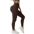 thumbnail image 2 of Celsior Cellulite Leggings High Waisted Leggings Pants for Workout Running Athletic Sculpting Yoga Fitness Pants Tummy Shaping Pants Anti Cellulite Leggings No Curling Lift Pants Brown S, 2 of 5