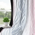 thumbnail image 6 of Dashan Pink and Grey Blackout Curtains for Bedroom Living Room,Abstract Geometric Grommet Darkening Drapes 42x63 Inch,2 Panels, 6 of 6