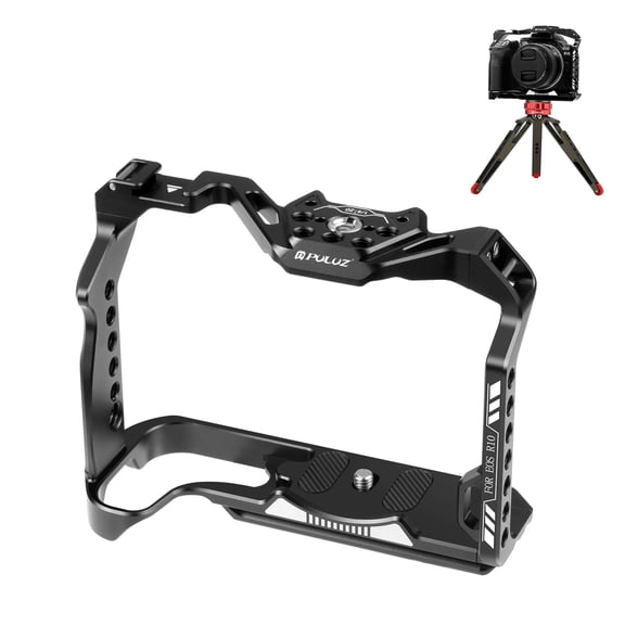 For Canon EOS R10 QKOO Metal Camera Cage Stabilizer Rig (Black)