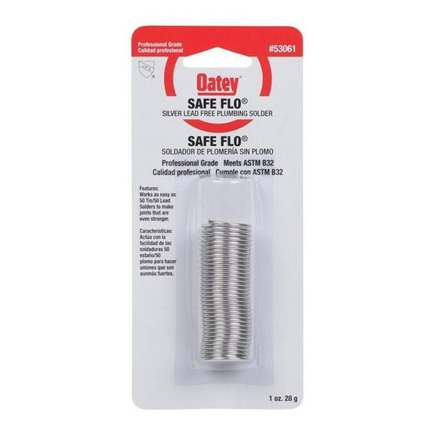 Oatey 53061 1 oz Safe Flo Lead Free Plumbing Wire Solder Silver