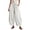 White*, variant on RUTAYY Women's Pants Knit Lace Capris Solid Color With Pockets Drawstring Elastic Waist Daily Wear Trendy Vibrant Trousers