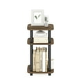 thumbnail image 6 of Furinno Just 3-Tier Turn-N-Tube Curve End Table, Side Table, 1-Pack, Columbia Walnut/Black, 6 of 6