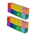 thumbnail image 2 of Juego de bloques de construcción arcoíris apilables, juguete sensorial con reconocimiento de colores suaves, cubos acrílicos de construcción arcoíris 20 piezas, 2 of 8