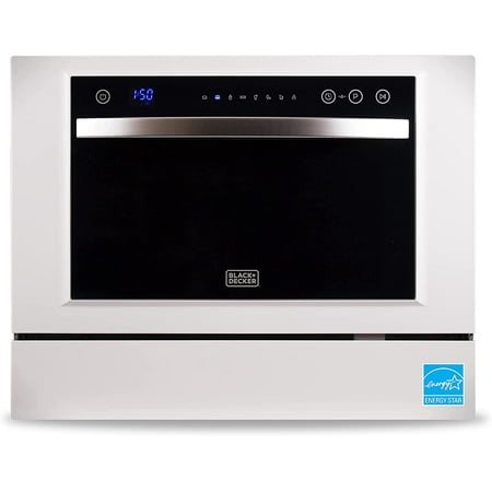 BLACK+DECKER Compact Countertop Dishwasher, BCD6W