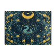 thumbnail image 5 of Yayeee Area Rugs for Living Room 5.2'x4' Non Slip Washable Bedroom Floor Carpet, Green Dragon Flowers, 5 of 5