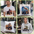 thumbnail image 6 of 9 Sheets Dinosaur Truck Iron on Stickers Flame Animals Dinosaur Print Transfer Stickers Decals, 6 of 9