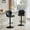 Black+Black Leg, variant on Alvantor Adjustable Bar Stools Set of 2 Modern Leather Swivel Bar Stools Counter Height Bar Chairs for Kitchen Island Black