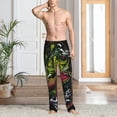 thumbnail image 2 of Salouo bass Print Pajama Pants for Men, Lounge Pants Elastic Waistband Casual Men's sleepwear Loungewear Sleep Pajama Pant-Large, 2 of 6