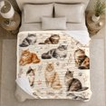 thumbnail image 5 of Playful Maine Coon Cat Grid, Playful Pet Portrait Pattern, Warm Flannel Blanket for Living Room and Reading Nook, Cat Lovers Halloween Gift, Pet Lover Home Decor, 5 of 9