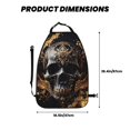 thumbnail image 2 of Pofeuu Gold Pattern Black Skull Print 2 Pack PU Leather Kick Mat Back Seat Protector, Universal Car Seat Back Organizer, Waterproof Backseat Protector For Most Car, 2 of 8