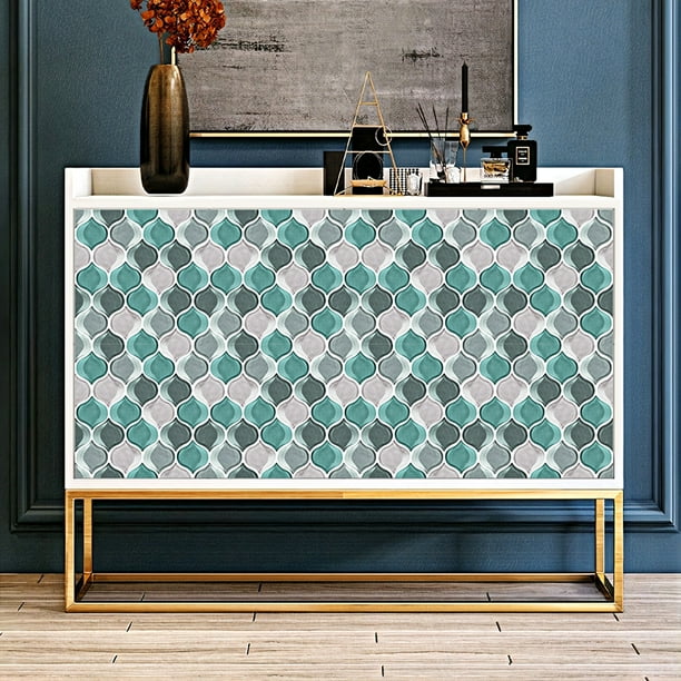 GWONG 10Pcs Tile Sticker Selfadhesive 3D Texture Effect PVC Decorative