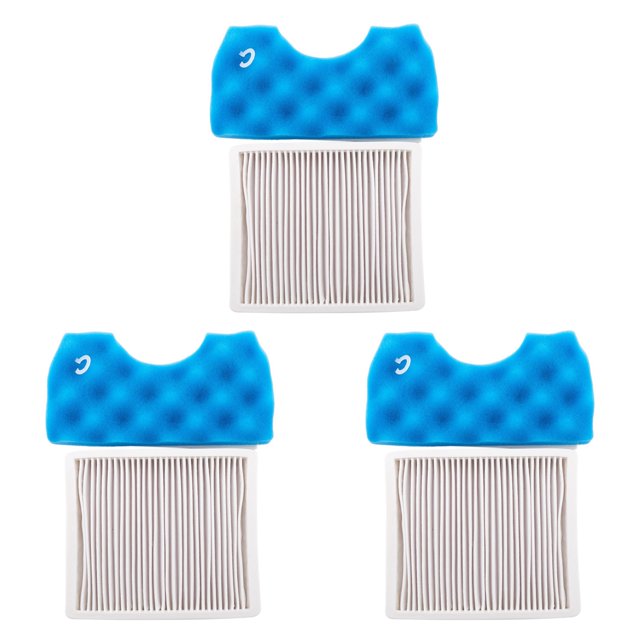 3 Pieza Filtro de Polvo H11 Filtro HEPA + 3 Juego Filtros Hepa Azules para Samsung SC4300 SC4470 VC-B710W .Accesorios para Aspiradoras