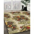 thumbnail image 3 of Ahgly Company Machine Washable Indoor Round Transitional Red Brown Area Rugs, 7' Round, 3 of 7