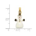 thumbnail image 4 of 14K Yellow Gold Snowman Charm Pendant Necklace with Chain, 4 of 4