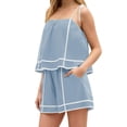 thumbnail image 2 of Spaghetti Strap Women 2 Piece Sets Tank Tops Camisole and High Waist Shorts, 2 of 6