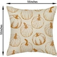 thumbnail image 2 of Fall Pillow Covers 18x18 Autumn Burnt Orange Pumpkins Print Decor Throw Pillows Case for Couch Thanksgiving Harvest Farmhouse Indoor Outdoor Decorative Cushion Cases for Sofa Bed Set of 2, 2 of 6