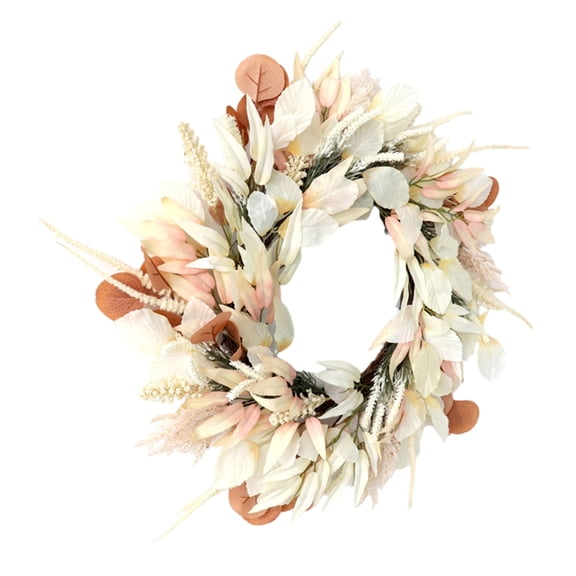 ZPAQI Artificial Ear of Rice Wreath for Front Door Farmhouses Decoration