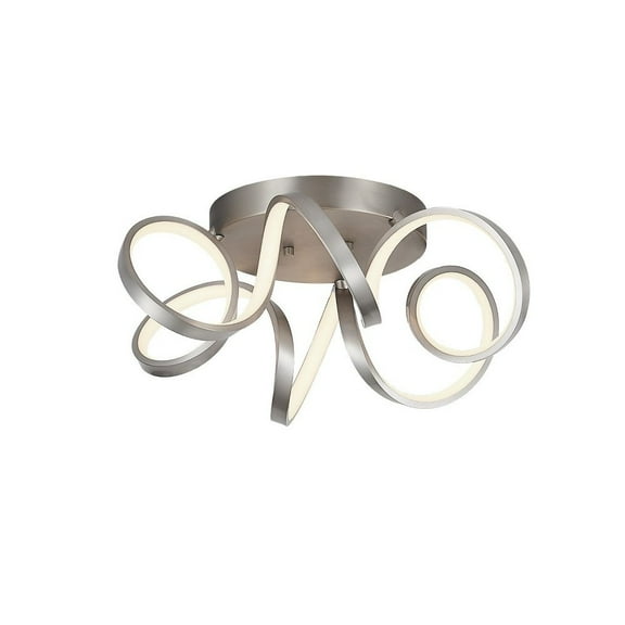 FM93820-AS-Kuzco Lighting-Synergy - 38W LED Flush Mount-6.63 Inches Tall and 20 Inches Wide-Antique Silver Finish