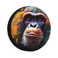 thumbnail image 2 of LNWH Dark Ink Painting Monkey Animals Pattern Waterproof Spare Tire Cover, Universal Spare Tire Wheel Covers 17 inch, 2 of 8