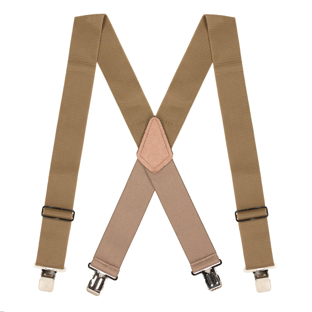 Suspenders for Women Elastic X-back Adjustable Straight Clip on 