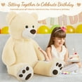 thumbnail image 4 of MorisMos 4.3ft Giant Teddy Bear Jumbo Stuffed Animal Big Bear Plush Toy, 4 of 5