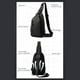 thumbnail image 4 of Paquete De Pecho Al Aire Para Hombres, Mochila Ligera Negra Transpirable Para Viajes, 4 of 7