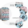 thumbnail image 5 of Shower Curtain Bathroom Set Dog Paw on Colorful Wooden Texture Waterproof Fabric Shower Curtains with Grommets&Hooks Vintage Farmhouse Privacy Bath Curtain for Bathtub 72x72in, 5 of 7