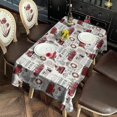 thumbnail image 2 of White Christmas Truck and Tree Pattern Rectangle Tablecloth 60"x120",Waterproof Polyester Rectangle Table Cloth, Wipeable Spillproof Polyester Tablecloth for Dining, Camping, Indoor and Outdoor, 2 of 6