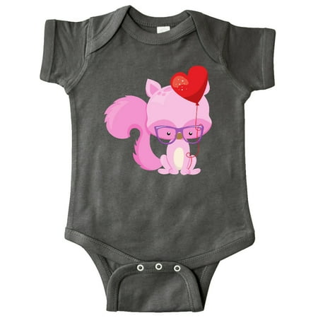 

Inktastic Valentine s Day Squirrel Squirrel With Balloon Gift Baby Boy or Baby Girl Bodysuit