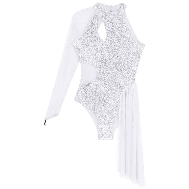silver ice skating dress Figure Skating Dress #SD399