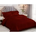 thumbnail image 2 of DNG Creations 1 Piece Vintage Ruffle Pattern Comforter Set Premium Ultra Soft 550 GSM All Season ( King/Cal King Size ) 100% Egyptian Cotton Solid Burgundy Colour, 2 of 8
