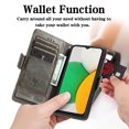 thumbnail image 2 of Case for Samsung Galaxy A03 CORE Cover Leather Wallet Folio Case Book Design Flip Magnetic Closure - Grey, 2 of 5