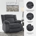 thumbnail image 5 of Signature Design by Ashley Burkner Dark Gray Power Recliner, 5 of 15