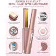 thumbnail image 4 of Portable Titanium Cordless Hair Straightener, Heats Up in Seconds & Lasts Up to 50 Minutes & USB C Rechargeable, Dual Voltage Mini Travel Flat Iron Hair Straightening for Thin Straight Fine Hair, 4 of 10