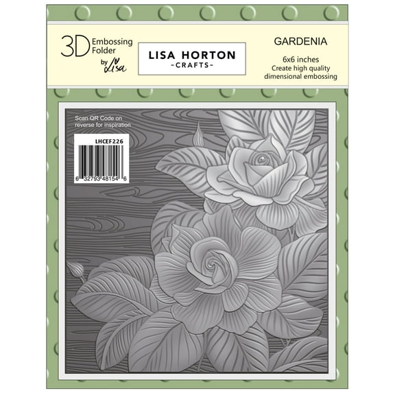 Lisa Horton Crafts  Embossing Folder 6"X6" -Gardenia