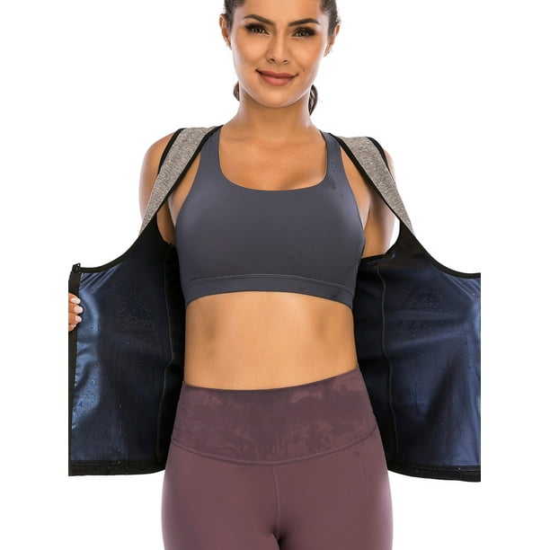 Plus Size Sauna Waist Trainer Slimming Workout Tank Top for Women